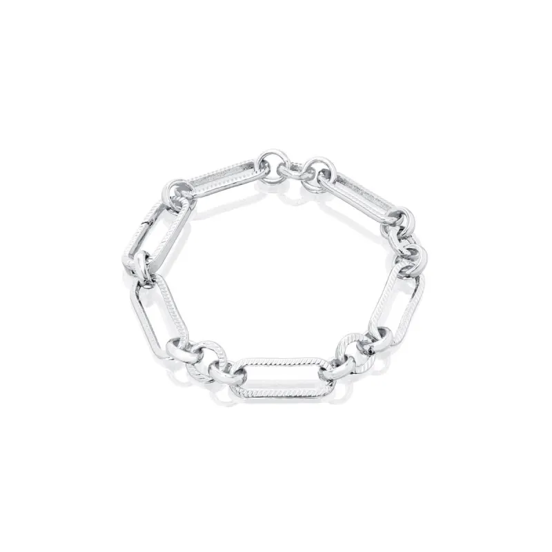 Figaro Chain Bracelet (Silver) sold by Abbott Lyon