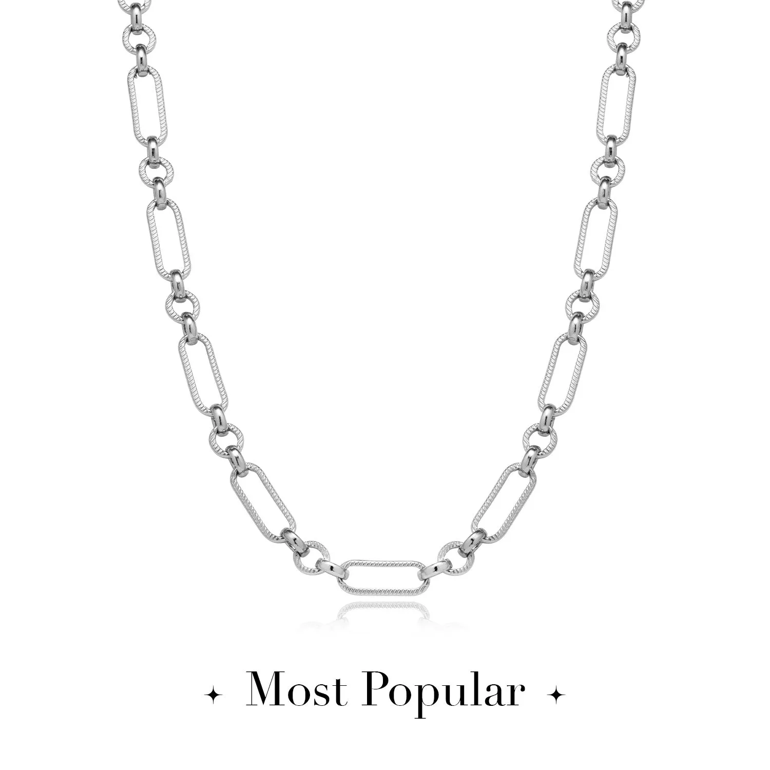 Figaro Chain Necklace (Silver) sold by Abbott Lyon product image thumbnail 5