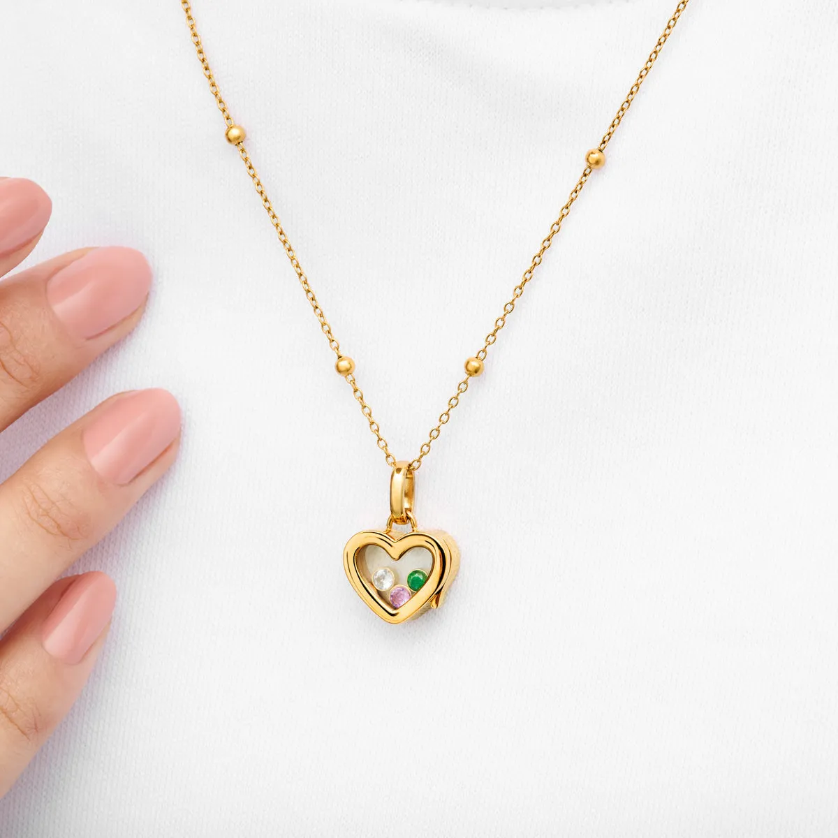 Floating Birthstone Charm (Gold) sold by Abbott Lyon product image thumbnail 2