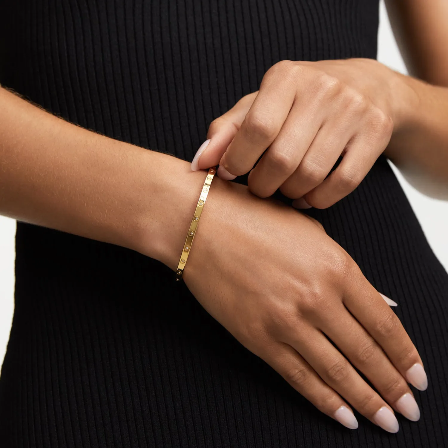 Black Essence Watch & Chain Bracelet Set (Gold) sold by Abbott Lyon product image thumbnail 4