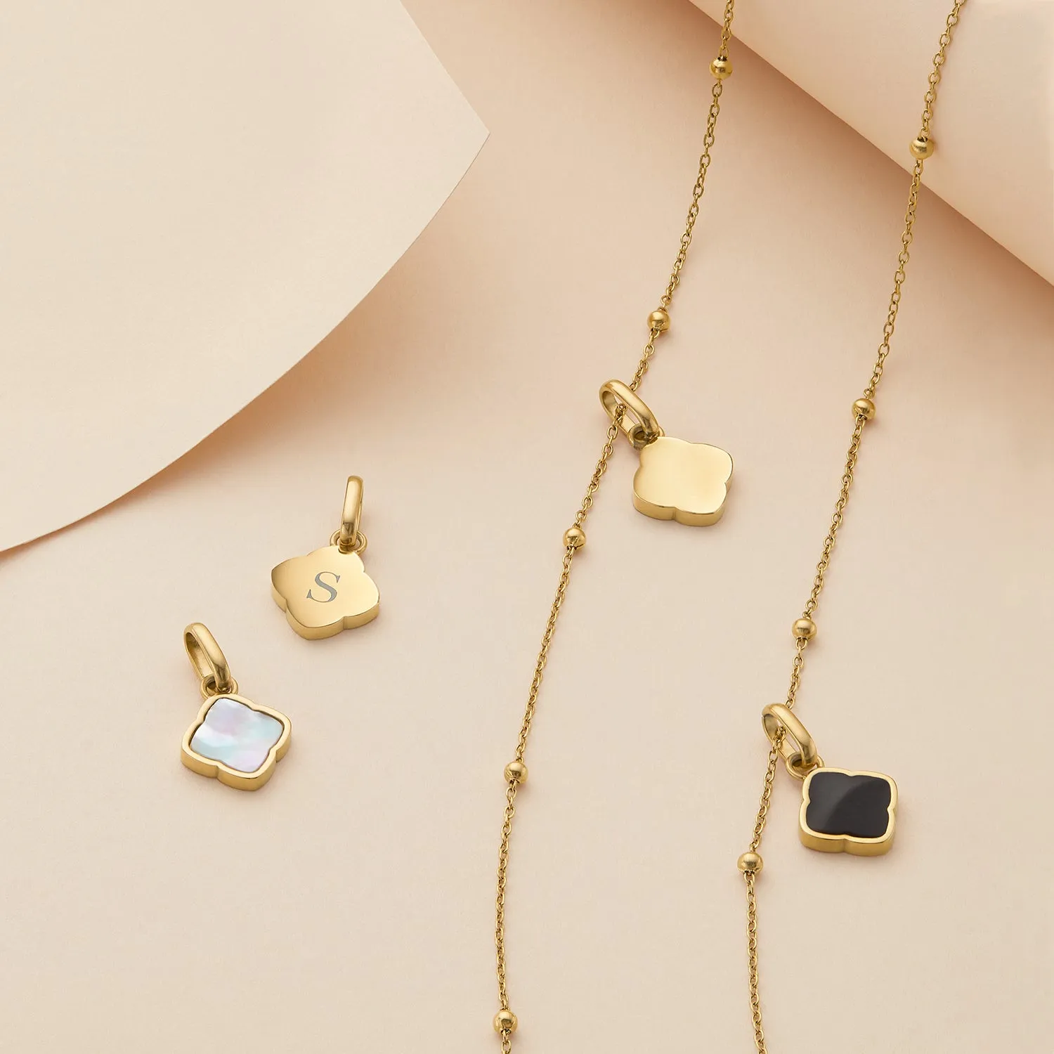 Pearl Clover Necklace (Gold) sold by Abbott Lyon product image thumbnail 4
