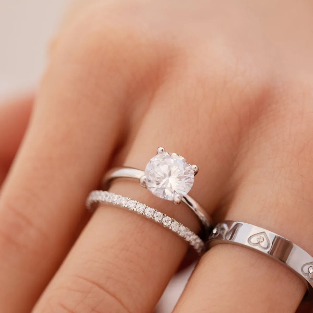 Round Cut Solitaire Ring 2ct (Silver) sold by Abbott Lyon product image thumbnail 3