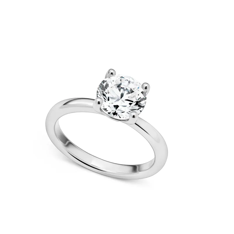 Round Cut Solitaire Ring 2ct (Silver) sold by Abbott Lyon