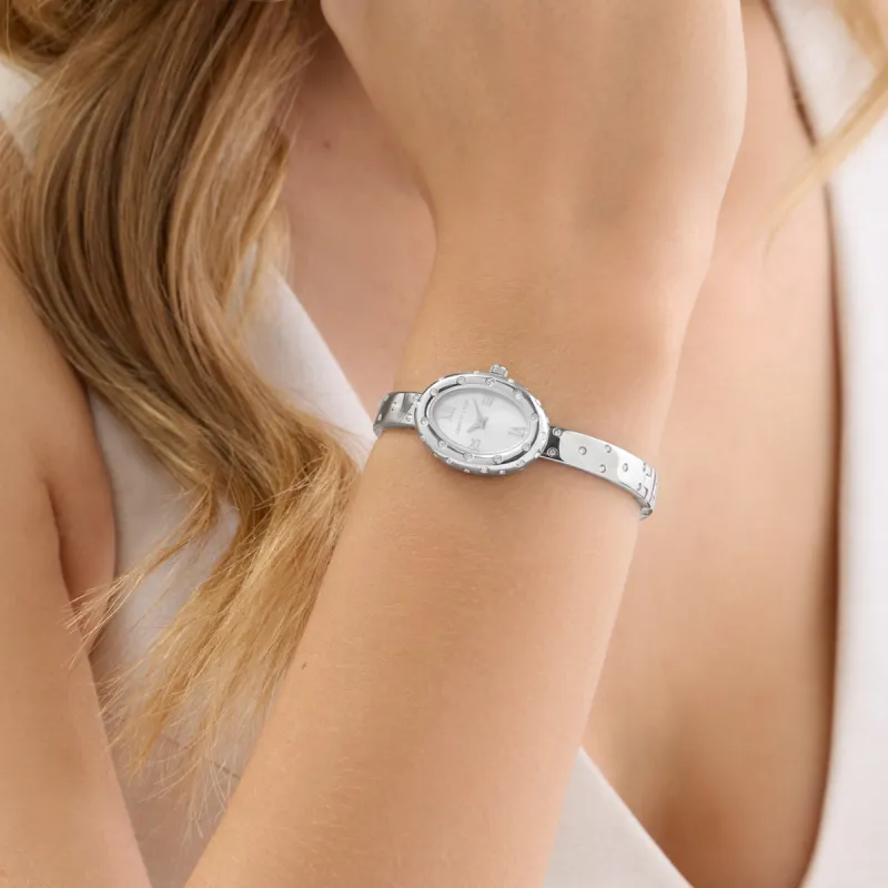 Polka Dot Crystal Watch (Silver) made by Abbott Lyon