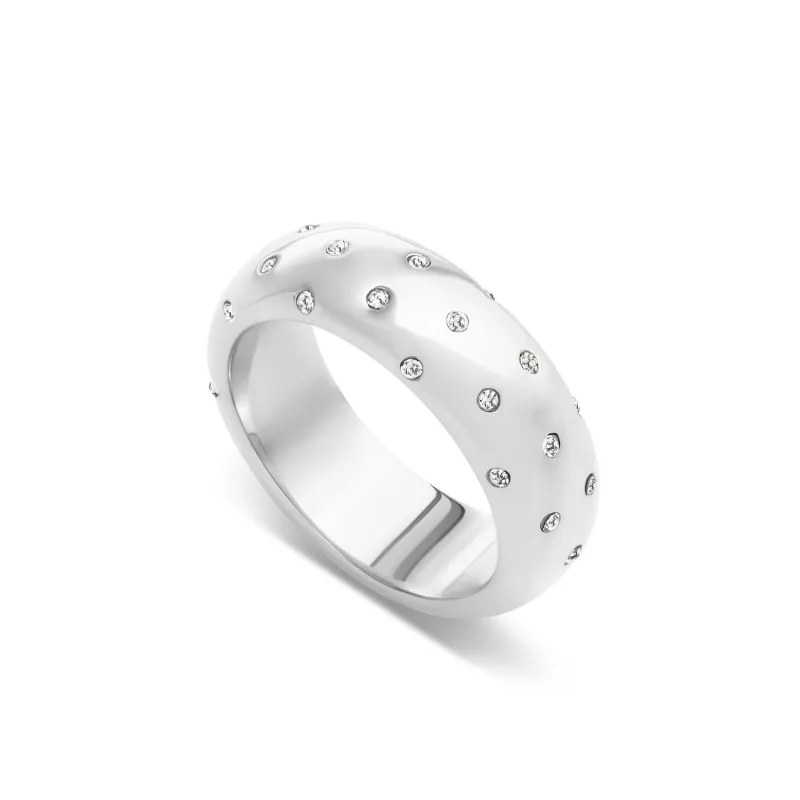 Polka Dot Crystal Ring (Silver) made by Abbott Lyon