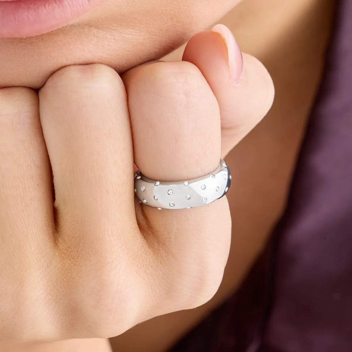 Polka Dot Crystal Ring (Silver) sold by Abbott Lyon product image thumbnail 2