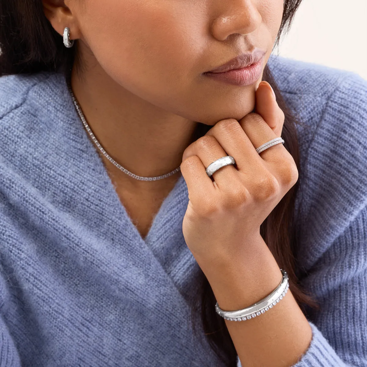 Polka Dot Crystal Ring (Silver) sold by Abbott Lyon product image thumbnail 4