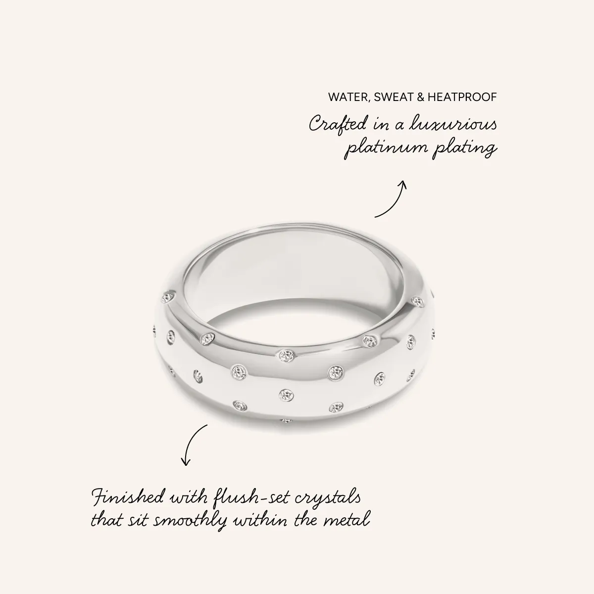 Polka Dot Crystal Ring (Silver) sold by Abbott Lyon product image thumbnail 3
