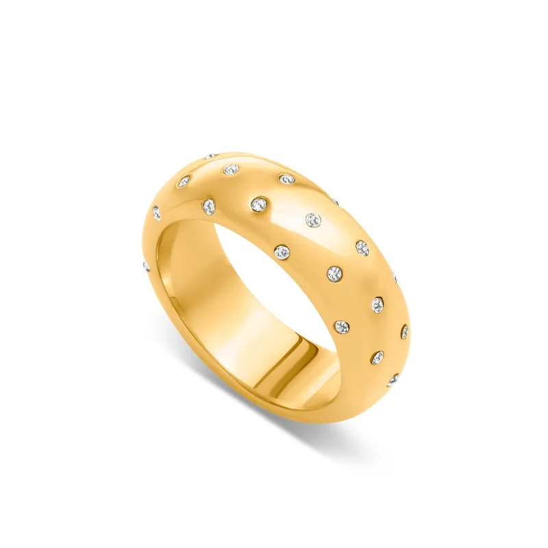 Polka Dot Crystal Ring (Gold) made by Abbott Lyon