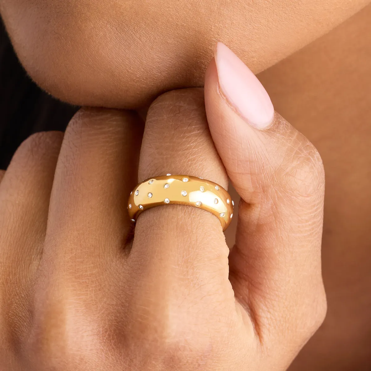 Polka Dot Crystal Ring (Gold) sold by Abbott Lyon product image thumbnail 2
