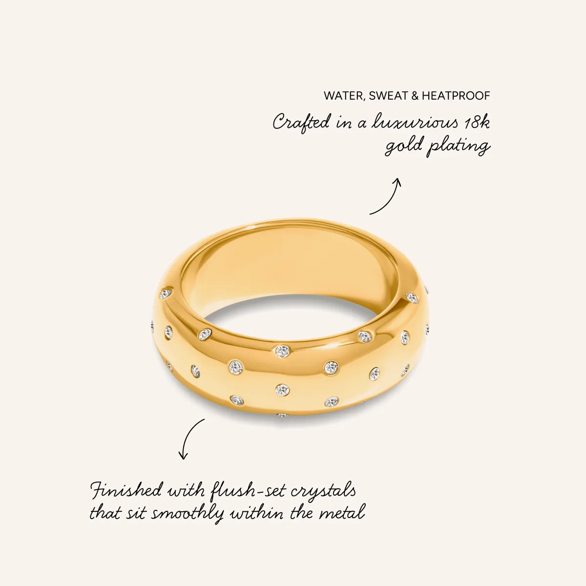 Polka Dot Crystal Ring (Gold) sold by Abbott Lyon product image thumbnail 3