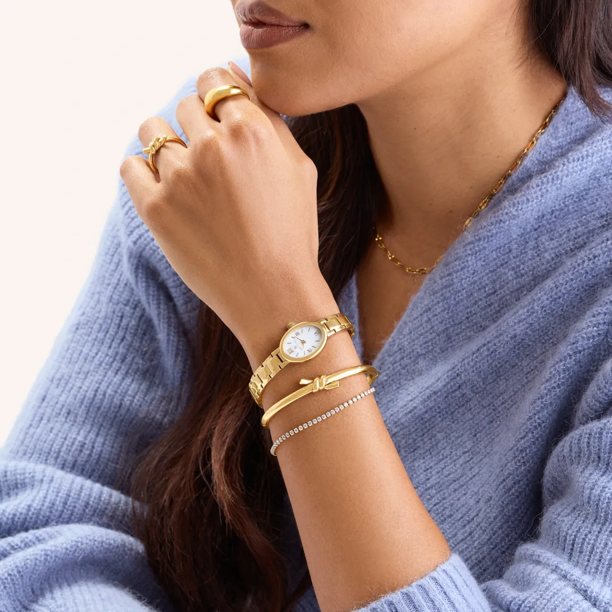 Twisted Knot Bangle (Gold) sold by Abbott Lyon product image thumbnail 4