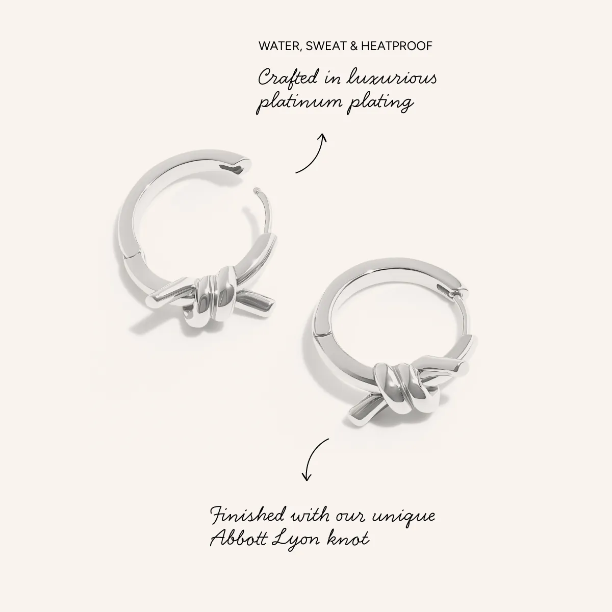 Twisted Knot Hoops (Silver) sold by Abbott Lyon product image thumbnail 3