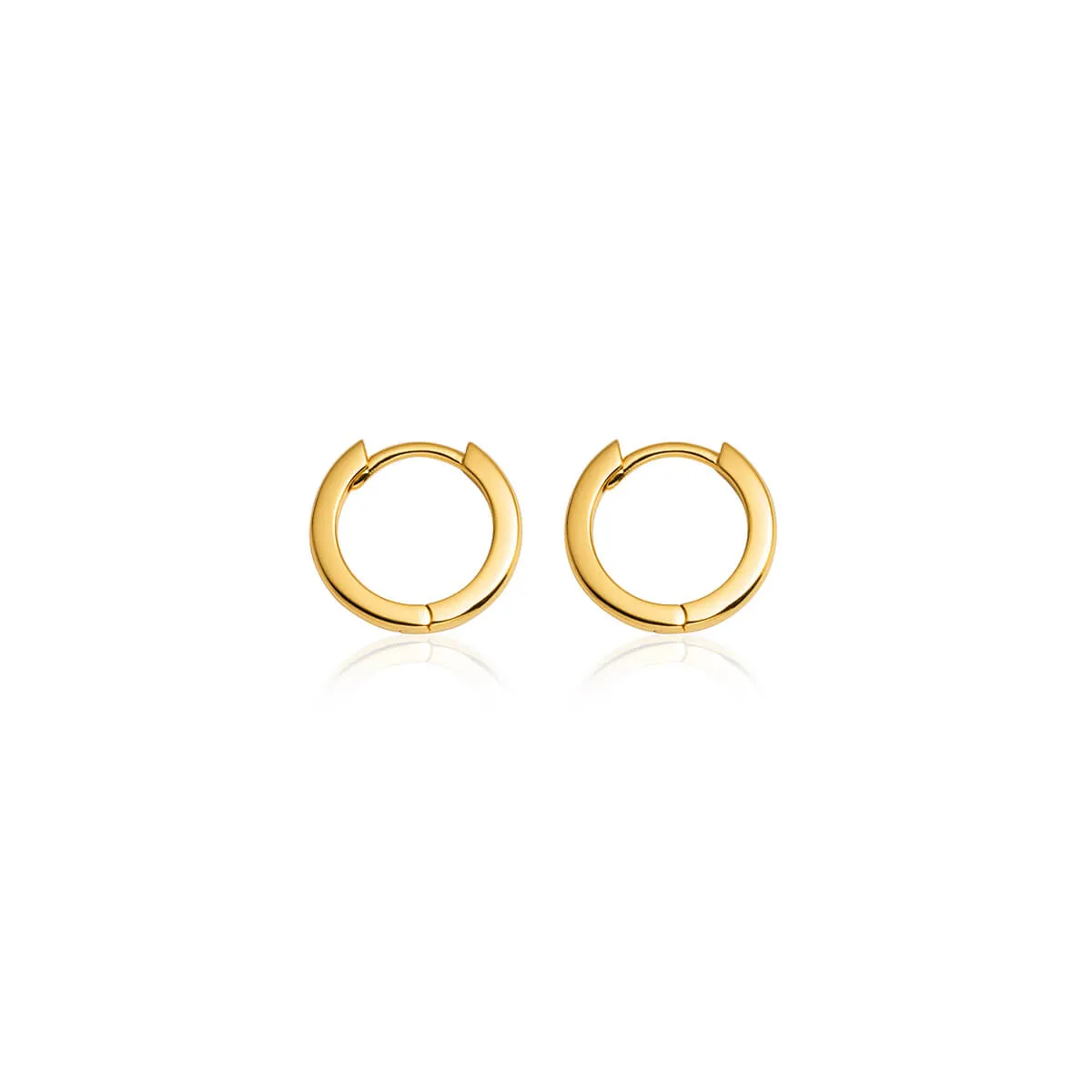 925 Sterling Silver Huggie Hoop Earrings (Gold) sold by Abbott Lyon