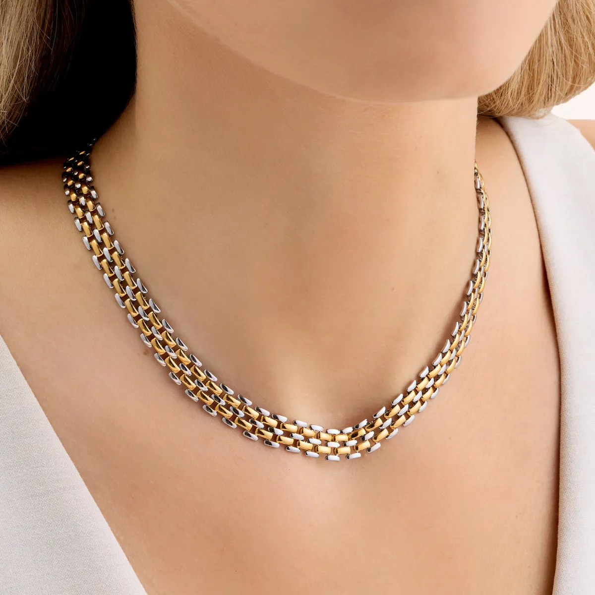 Two Tone Heritage Chain Necklace sold by Abbott Lyon product image thumbnail 2