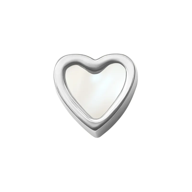 Pearl Heart Necklace Charm (Silver) sold by Abbott Lyon