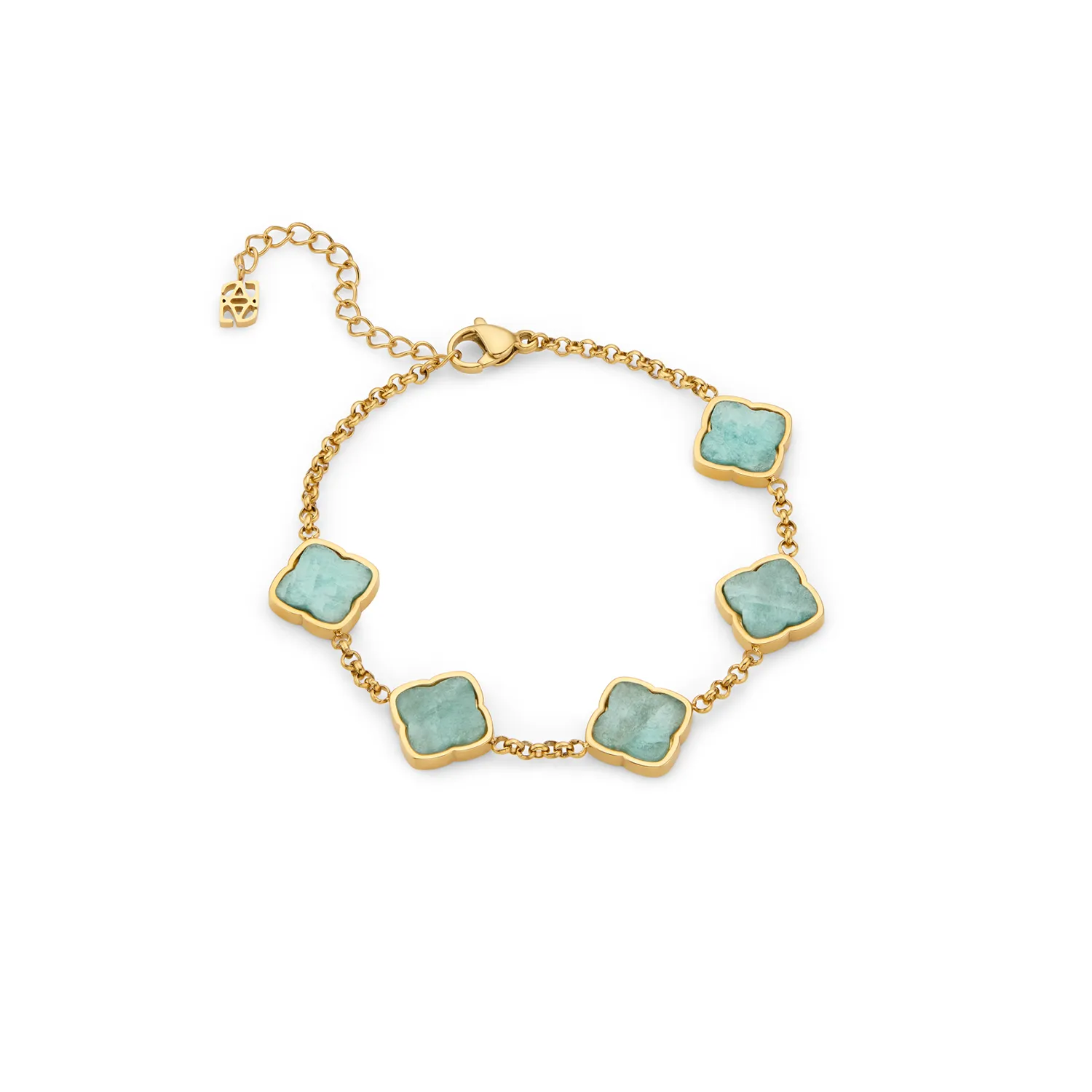 Amazonite Multi Clover Bracelet (Gold) sold by Abbott Lyon product image thumbnail 5