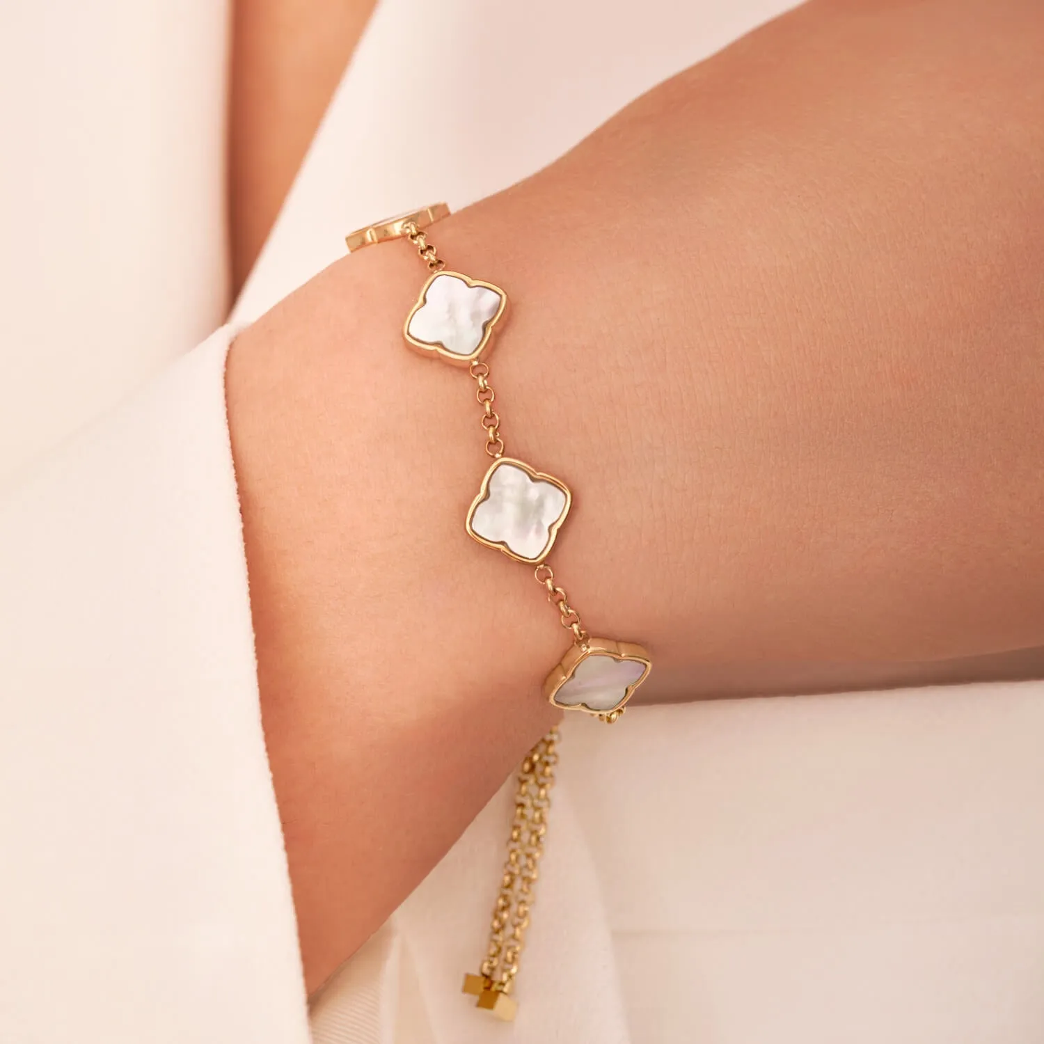 Multi Pearl Clover Bracelet - Gold sold by Abbott Lyon product image thumbnail 2