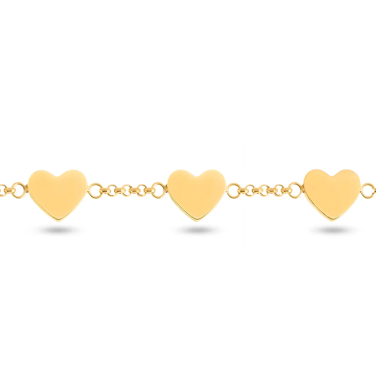 Chocolate Brown Multi Heart Bracelet (Gold) sold by Abbott Lyon product image thumbnail 3