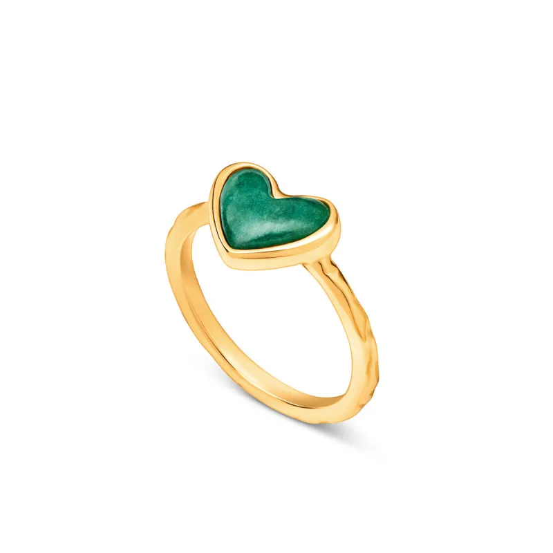 Green Quartz Heart Ring (Gold) sold by Abbott Lyon