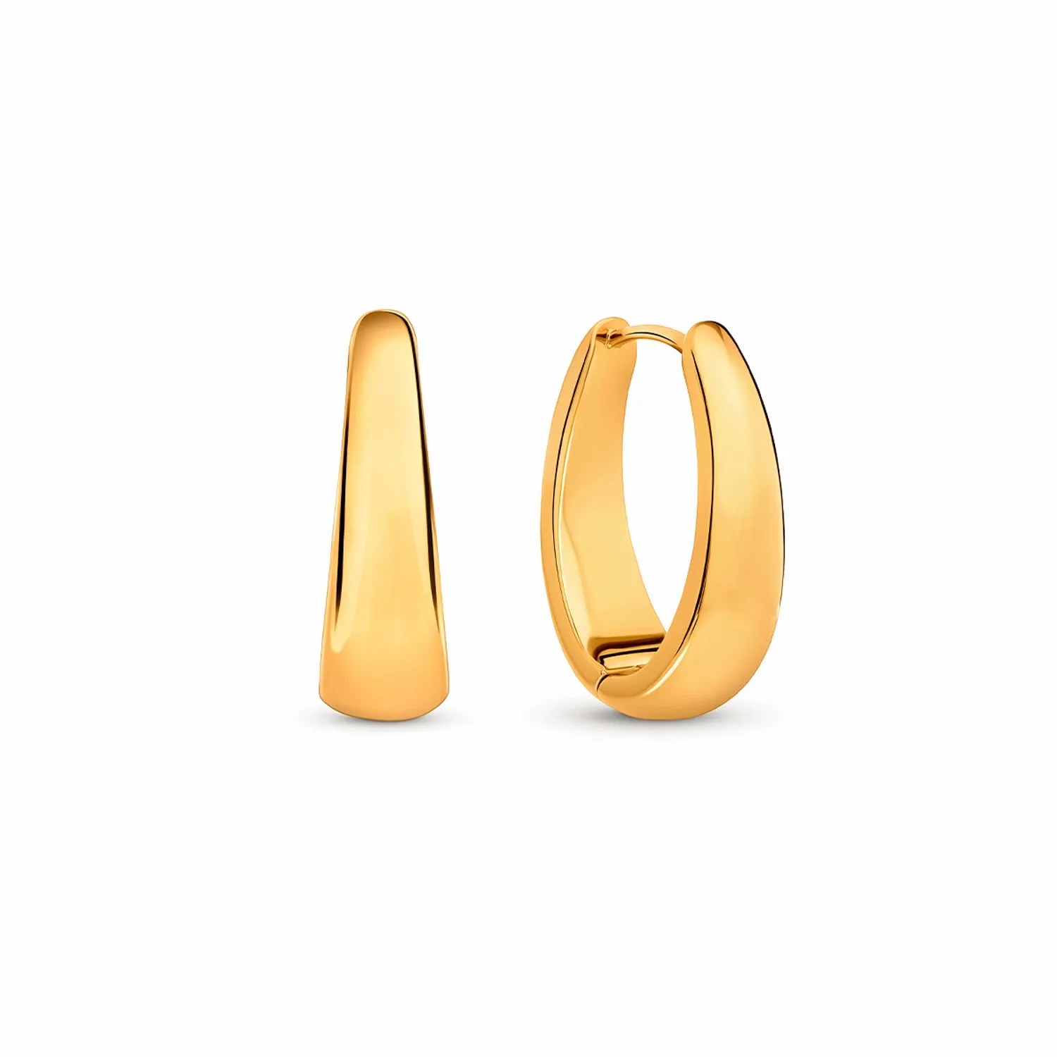 Oval Hoop Earrings (Gold) sold by Abbott Lyon