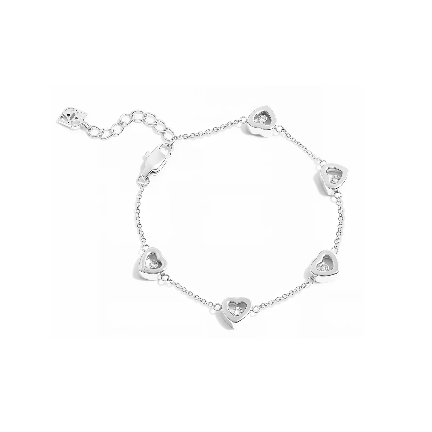 Multi Floating Heart Bracelet (Silver) sold by Abbott Lyon product image thumbnail 2