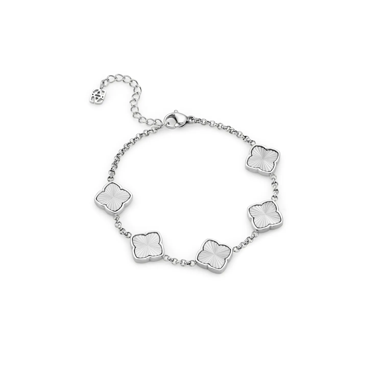 Textured Multi Clover Bracelet - Silver sold by Abbott Lyon product image thumbnail 5