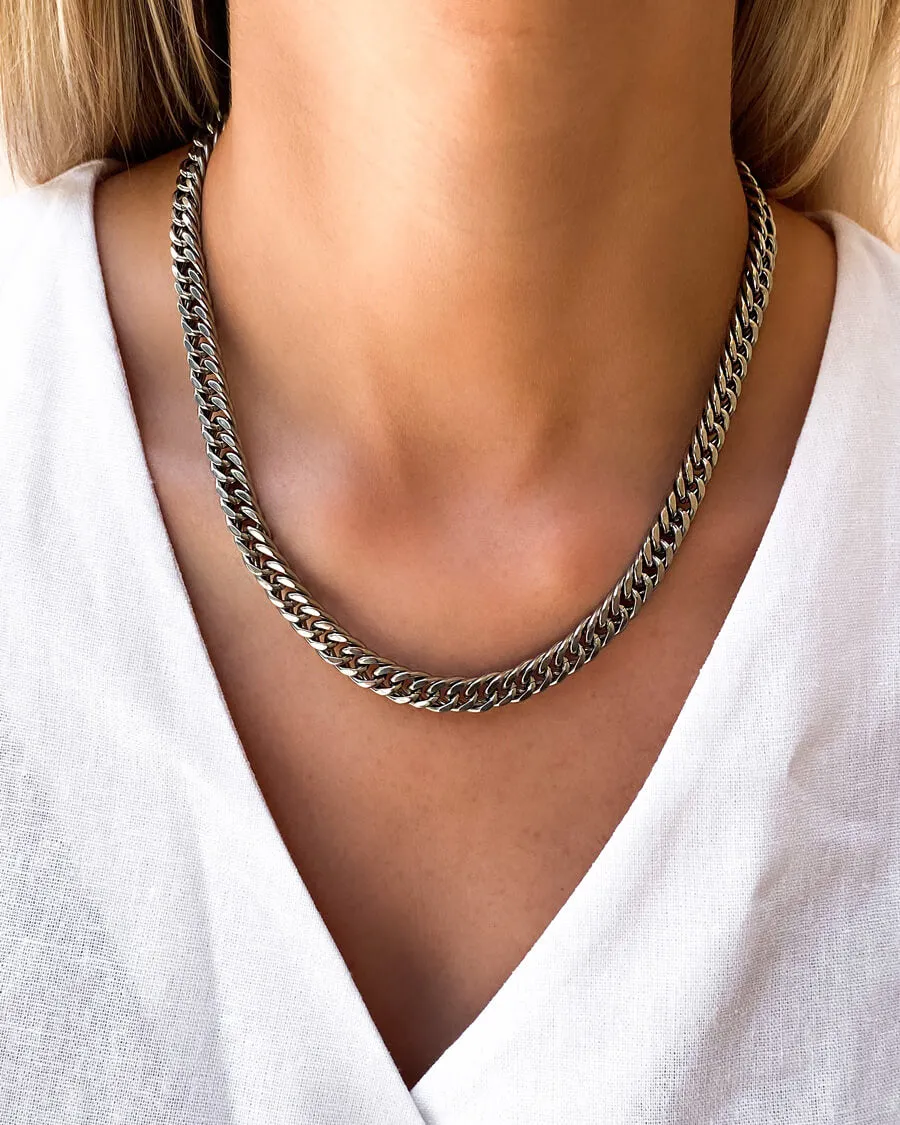 Curb Chain Necklace 18 in (Silver) sold by Abbott Lyon product image thumbnail 2