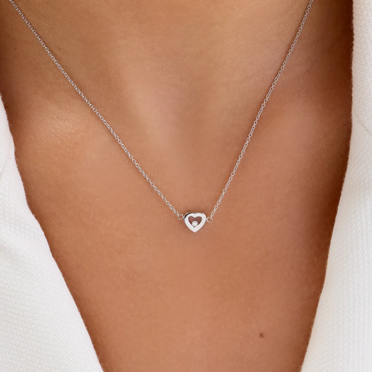 Floating Crystal Heart Necklace (Silver) sold by Abbott Lyon product image thumbnail 2