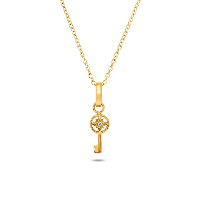 Key to Happiness Necklace (Gold) made by Abbott Lyon