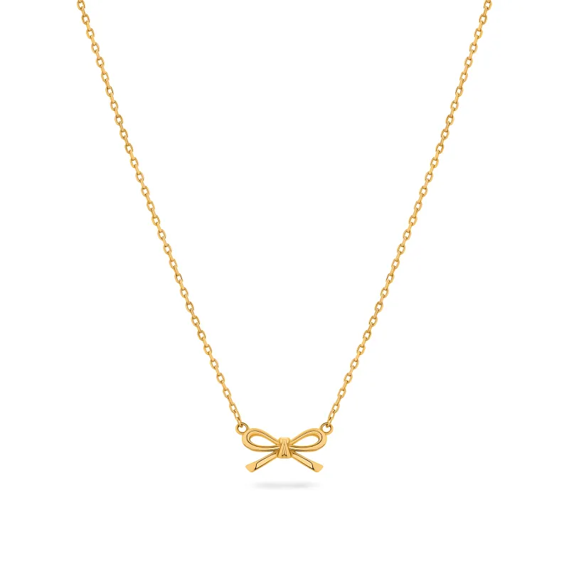Fine Bow Necklace (Gold) made by Abbott Lyon
