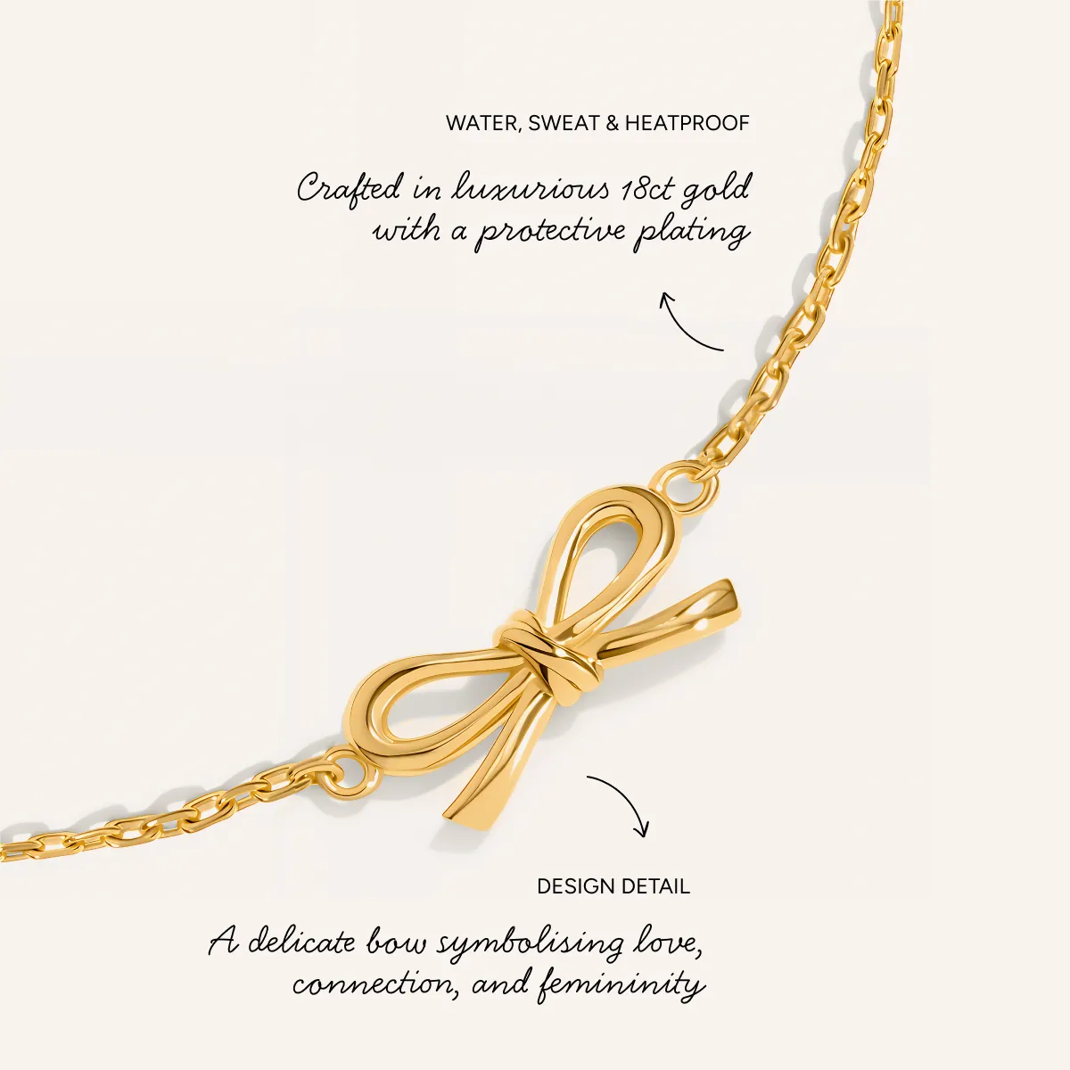 Fine Bow Jewellery Set (Gold) sold by Abbott Lyon product image thumbnail 3