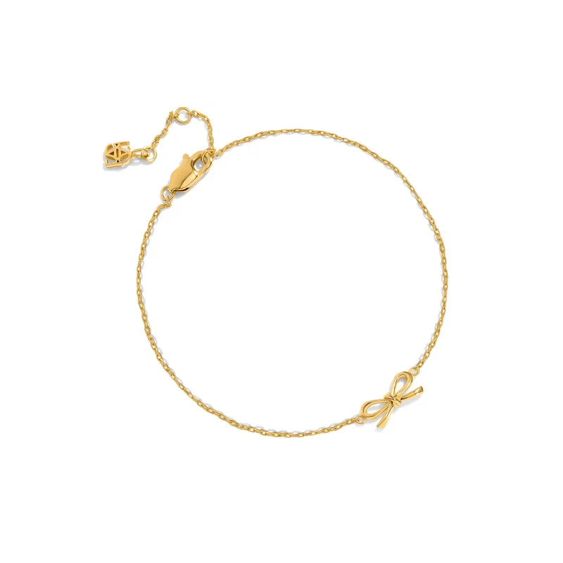 Fine Bow Bracelet (Gold) made by Abbott Lyon