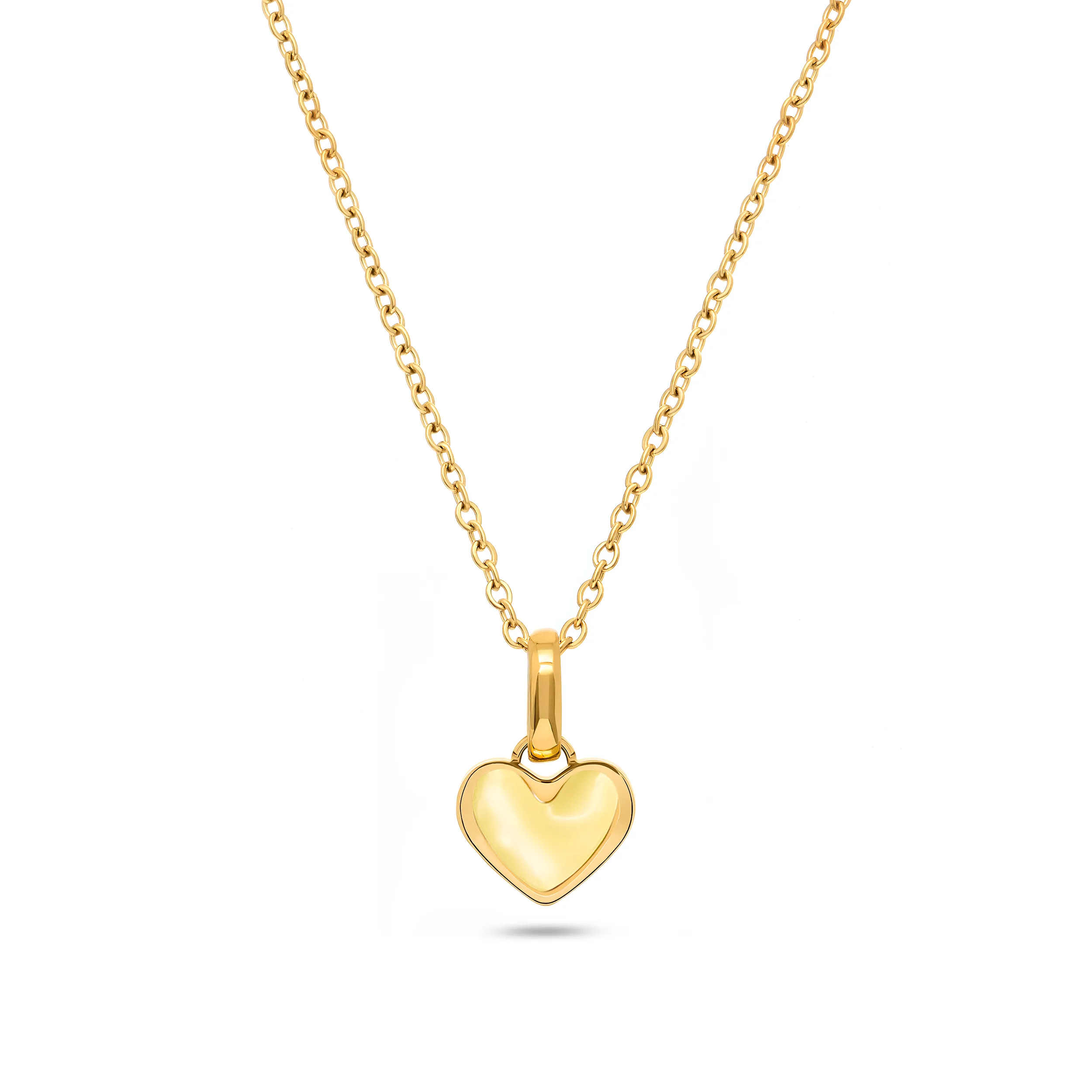 Butter Yellow Quartz Heart Necklace (Gold) sold by Abbott Lyon