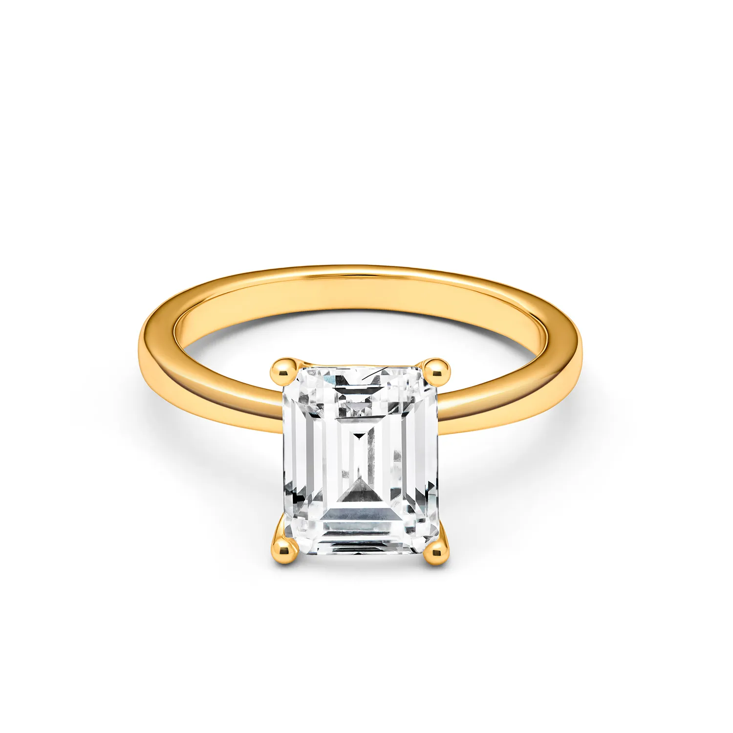 Emerald Cut Solitaire Ring 2ct (Gold) sold by Abbott Lyon product image thumbnail 2