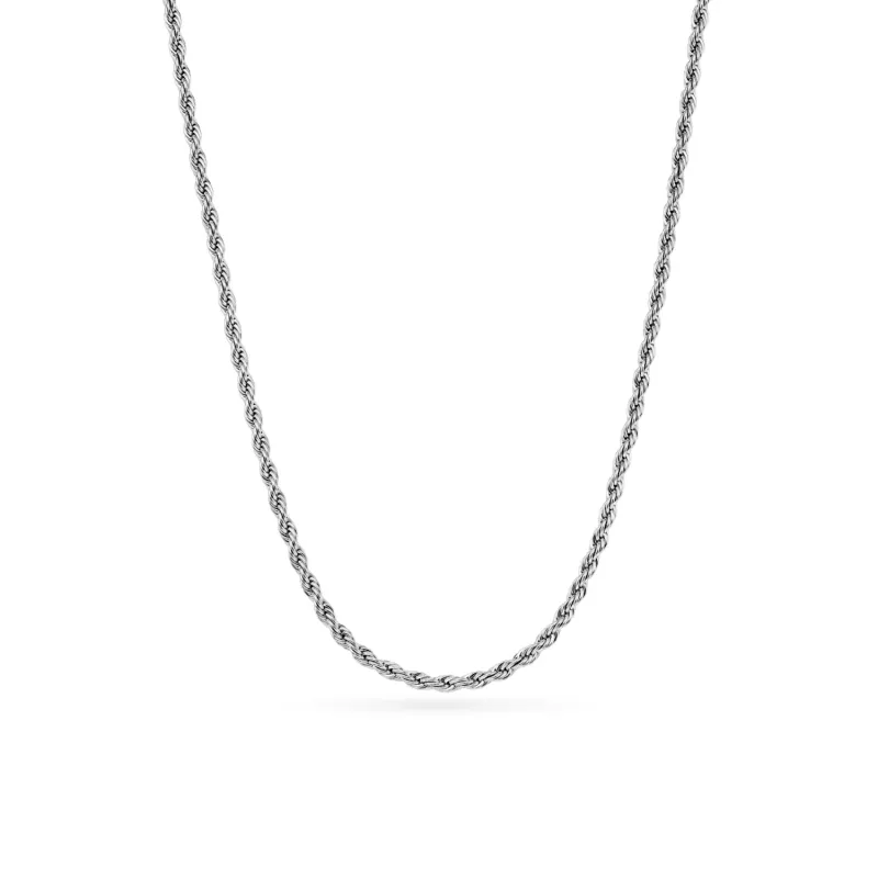 Small Rope Chain Necklace (Silver) made by Abbott Lyon
