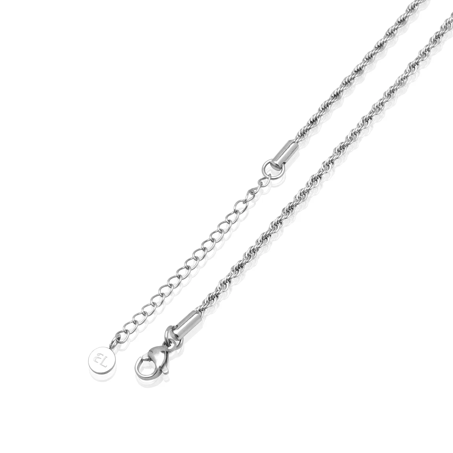 Small Rope Chain Necklace (Silver) sold by Abbott Lyon product image thumbnail 5
