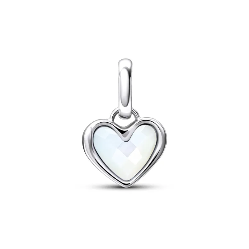White Quartz Heart Pendant (Silver) made by Abbott Lyon
