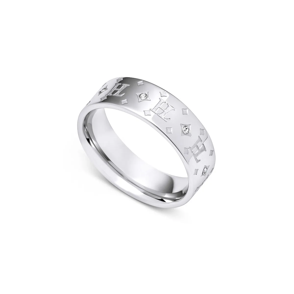 Own Way Statement Monogram Ring (Silver) sold by Abbott Lyon