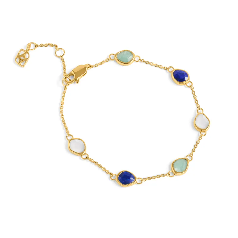 Signature Cut Multi-Gemstone Bracelet (Gold) made by Abbott Lyon