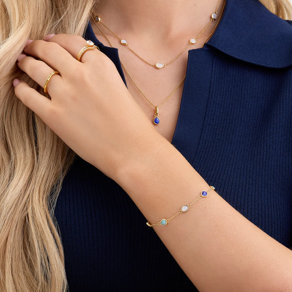 Signature Cut Multi-Gemstone Bracelet (Gold) sold by Abbott Lyon product image thumbnail 4