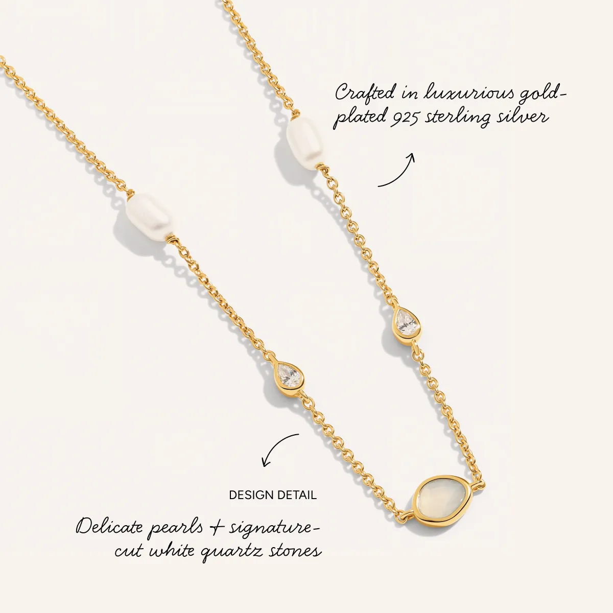 Modern Elegance Quartz & Pearl Jewellery Set (Gold) sold by Abbott Lyon product image thumbnail 3