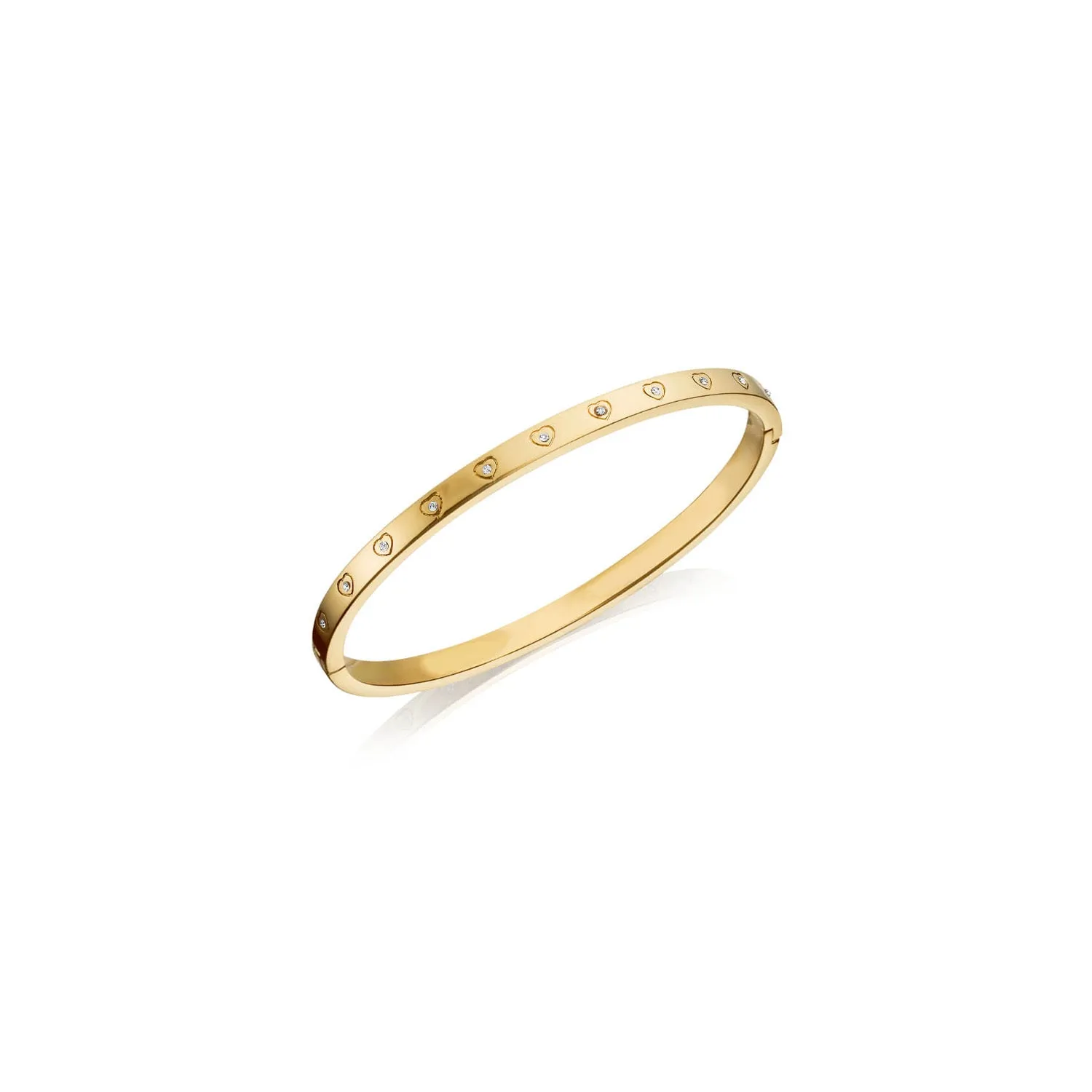 Crystal Heart Bangle (Gold) sold by Abbott Lyon product image thumbnail 2