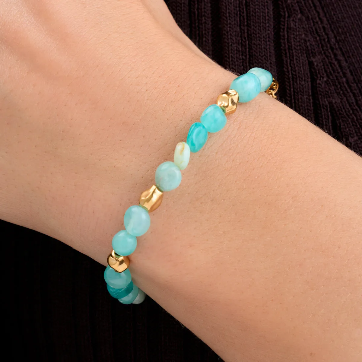 Amazonite & Gold Beaded Set (Gold) sold by Abbott Lyon product image thumbnail 3