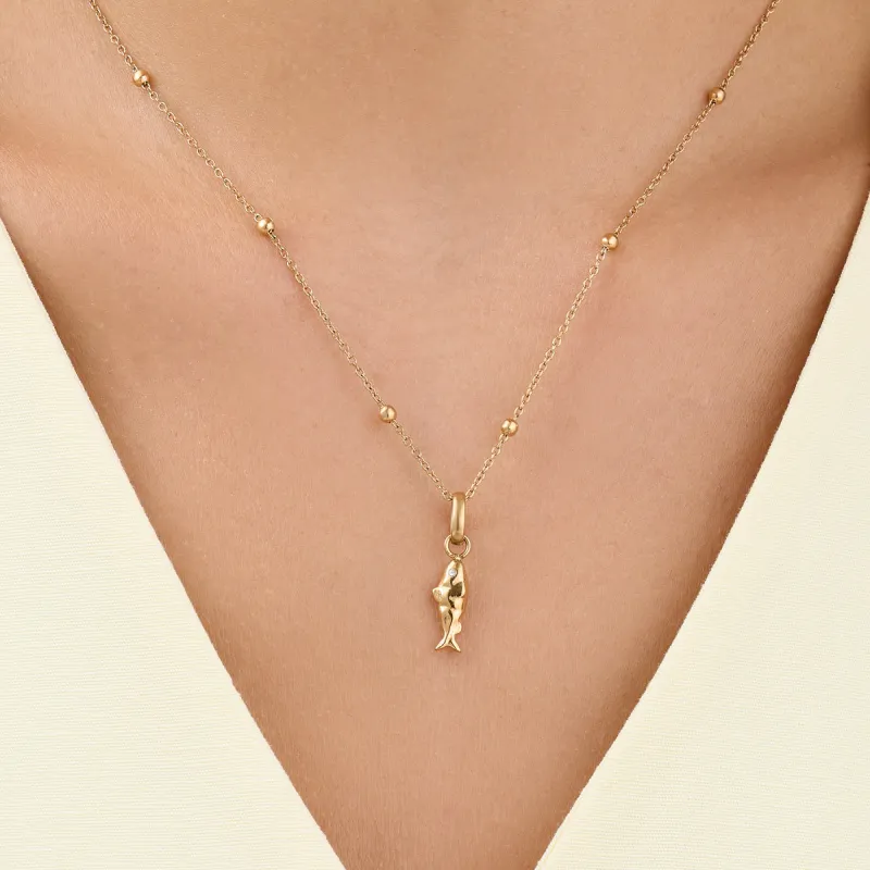 Ocean Charms Sardine Necklace (Gold) made by Abbott Lyon