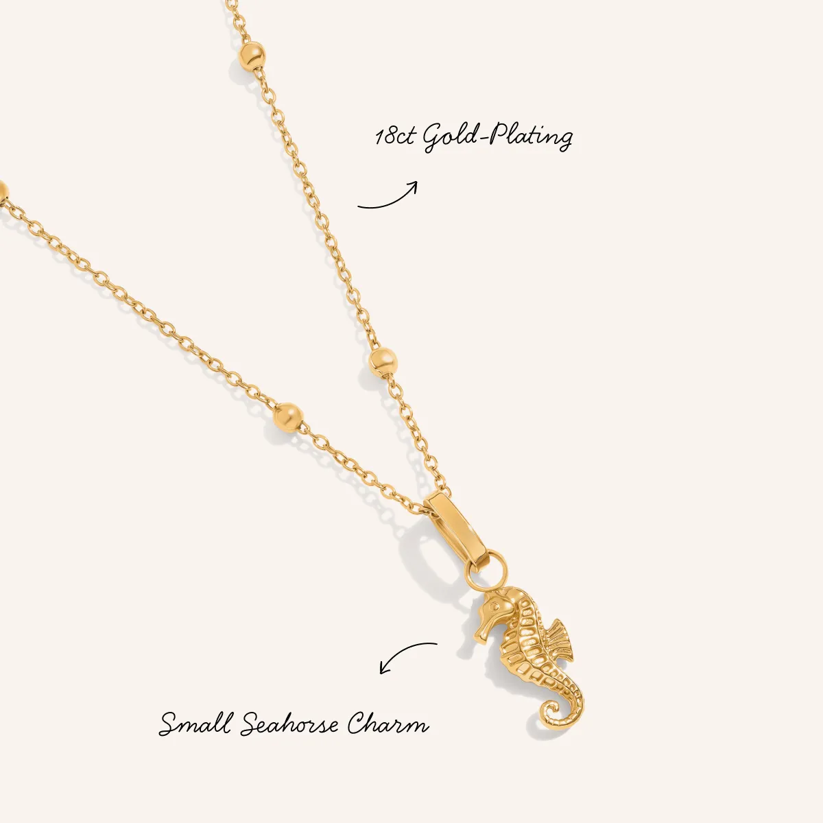 Ocean Charms Seahorse Necklace (Gold) sold by Abbott Lyon product image thumbnail 3