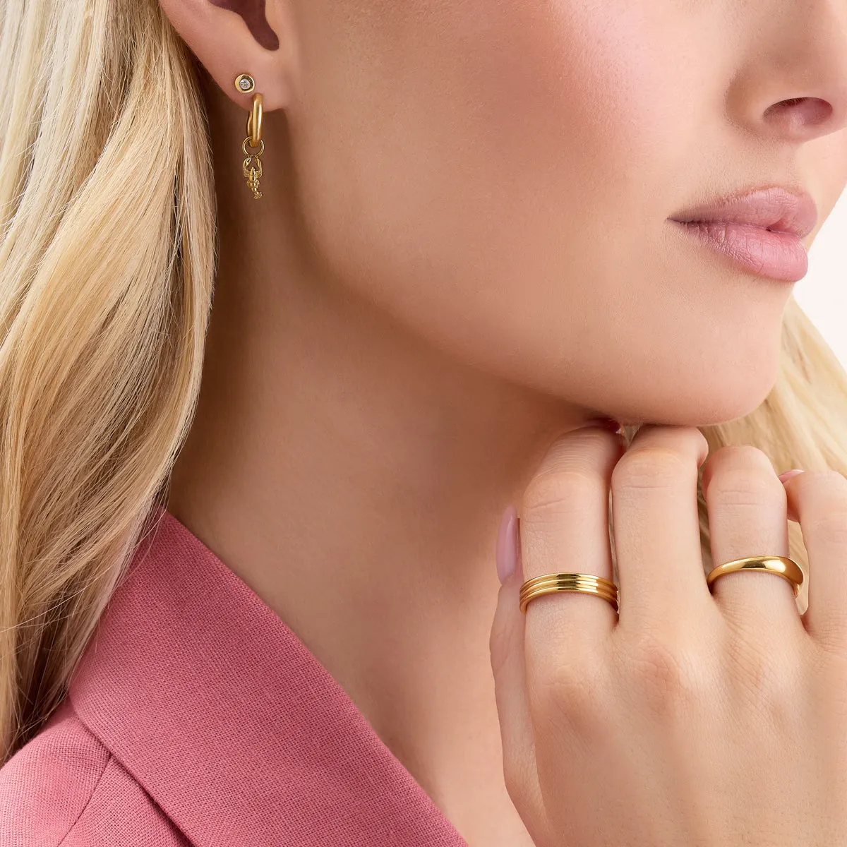 Ocean Charms Lobster Huggie Earrings (Gold) sold by Abbott Lyon product image thumbnail 4