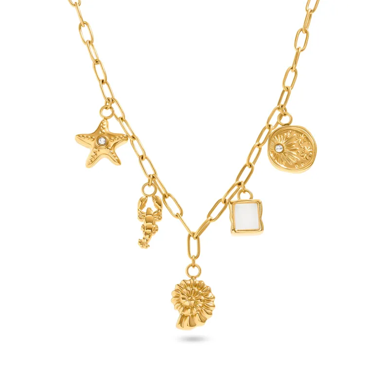 Ocean Charms Necklace (Gold) made by Abbott Lyon