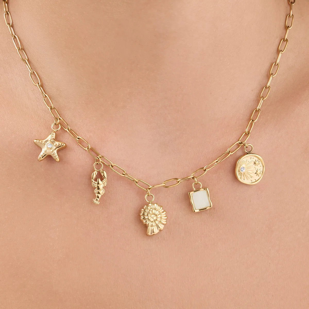 Ocean Charms Necklace (Gold) sold by Abbott Lyon product image thumbnail 2
