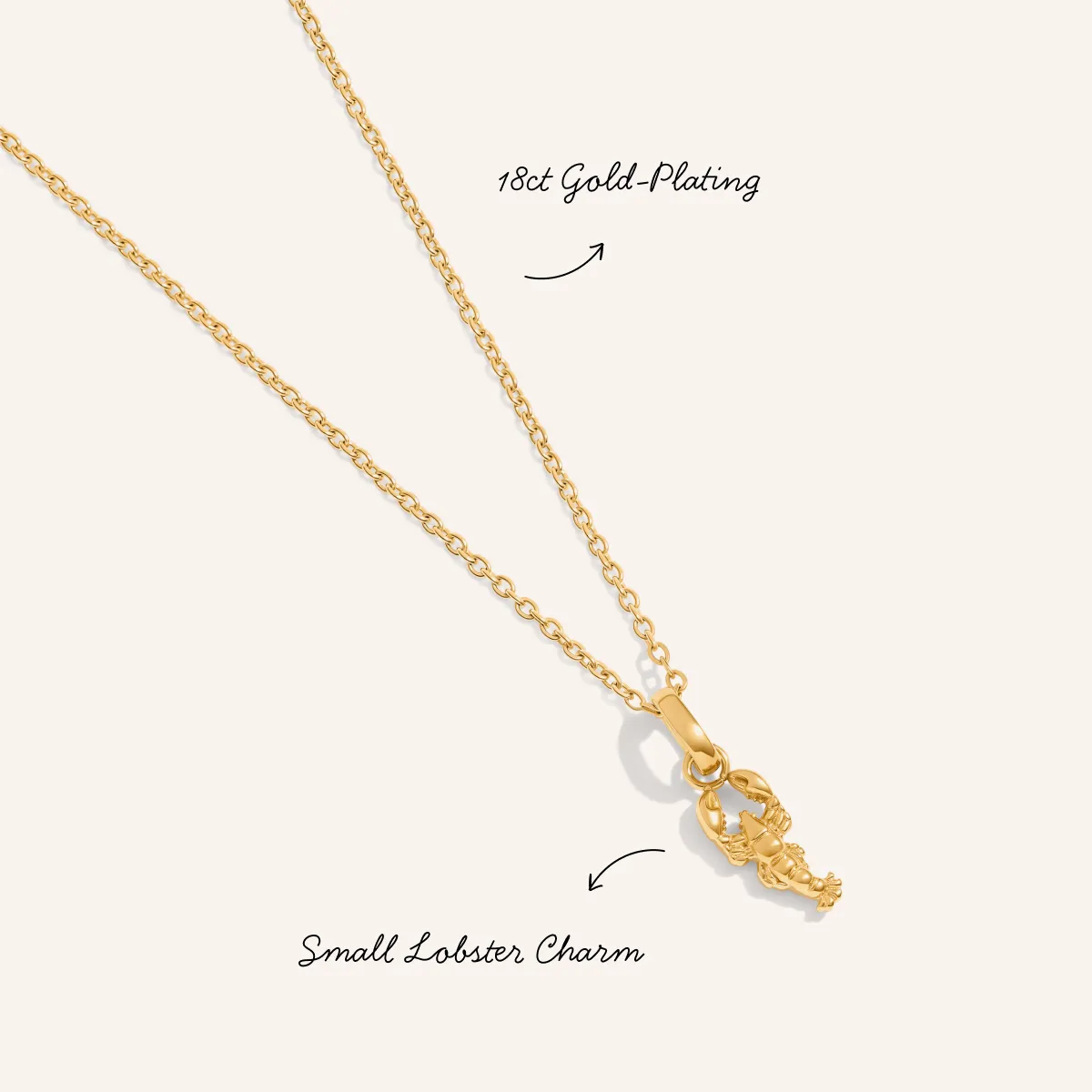 Ocean Charms Lobster Necklace (Gold) sold by Abbott Lyon product image thumbnail 3